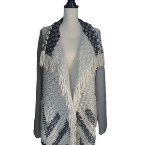 Moth Amba fringe open front cardigan size M